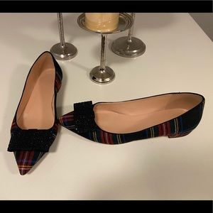J. Crew Plaid, Bow Flats